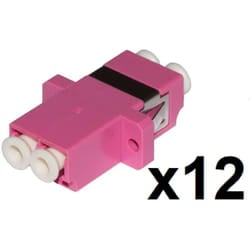 Link - confezione 12 adattatori fibra ottica lc/lc multimode duplex OM4 (LKLCD412)