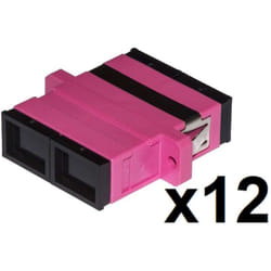 Link - confezione 12 adattatori fibra ottica sc/sc multimode duplex OM4 (LKSCD412)
