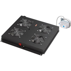 Link - Armadi rack gruppo 2 ventole con termostato per armadi rack eavi nero