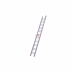 Scala FACAL GENIA. In alluminio singola da appoggio a pioli quadri da mm.30x30 lunghezza cm.39. Calzari alti in gomma antisdr ...