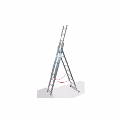 Scala alluminio telescopica Facal Euro Stilo 3 rampe x 11 gradini mt 7,40- SPECIFICHE DEL PRODOTTO -Scala trasformabile Tripl ...