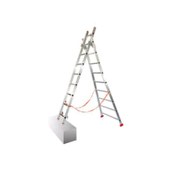 Perel - Scala componibile 2x8 pioli - Lunghezza aperta 3.70m - ATL230-2