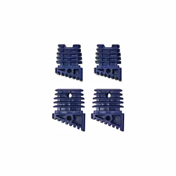 Facal Kit 4 piedini per scale domestiche ALFA. Composto da 2 piedi blu 42x20 anteriori + 2 piedi blu 35x20 posteriori. Facal  ...