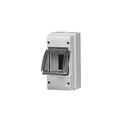 Faeg - Centralino da parete serie slim 2/3 moduli grigio ral 7035 con portello trasparente fumè 75x150x112mm IP65 FG14203