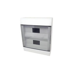 Centralino da parete 24 moduli bianco con portello fumè 280x345x105mm IP40 FAEG - FG14424B