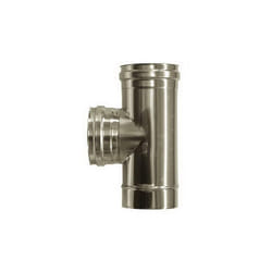 Raccordo T 90 femmina canna fumaria DN 230 tubo acciaio inox 316