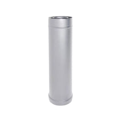 Canna fumaria tubo coassiale INOX elemento diritto D. 80/130 1 mt CE stufa pellet Made in Italy