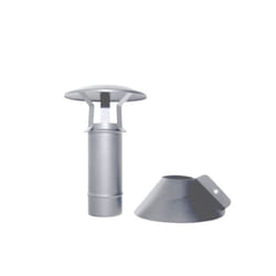 Canna fumaria tubo coassiale INOX D. 80/130 terminale verticale stufa pellet CE Made in Italy
