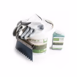 Kit colla per prato sintetico 5 kg, con guanti e spatola dentata per l'applicazione. Adesivo poliuretanico a due componenti,  ...