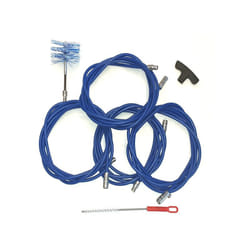 Kit 12 mt pulizia canna fumaria pellet dn 80 professionale scovolo snodato