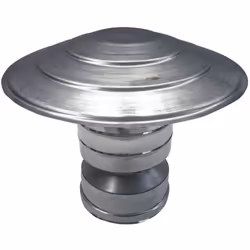 Terminale cappello cinese canna fumaria coibentata aria inox DN 100/120. Questo cappello antivento è un terminale della canna ...