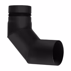 Curva 90 DN 80 smaltata, verniciata a 600 gradi, per stufa a pellet o legna. Tubo nero in acciaio smaltato a 600 gradi CE, Ma ...