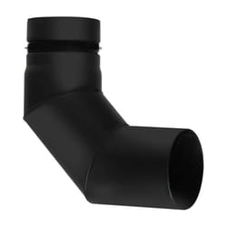 Tubo nero stufa pellet smaltato giunto scomparsa curva 90 dn 80 canna fumaria 600 ce Made in Italy