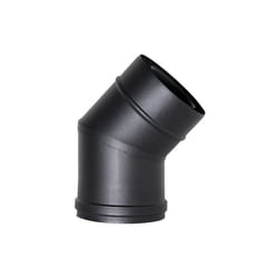 Canna fumaria tubo coassiale Curva 45 nero d. 80/125 ce in acciaio 316 per stufa pellet Made in Italy uni 1856/2