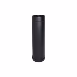 Tubo coassiale nero elemento diritto L 1 mt diametro 80/125 CE in acciaio 316 per stufa pellet. Made in Italy. Canna fumaria ...