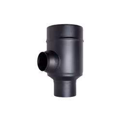 Tubo coassiale nero elemento sdoppiatore diametro 80/125 CE in acciaio 316 per stufa pellet. Made in Italy. Canna fumaria coa ...