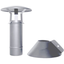 Canna fumaria tubo coassiale inox d. 80/125 terminale verticale stufa pellet ce Made in Italy