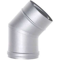 Canna fumaria tubo coassiale inox curva 45 d. 80/125 ce stufa pellet Made in Italy