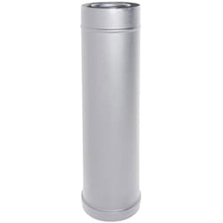 Canna fumaria tubo coassiale inox elemento diritto d. 80/125 1 mt ce stufa pellet Made in Italy