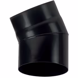 Curva 30 DN 125 mm, 600 gradi, smaltato verniciato nero per stufa a legna. Made in Italy. Elemento in acciaio al carbonio sal ...