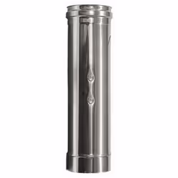 Elemento fumi canna fumaria coibentata aria inox DN 80/100. Elemento da utilizzare per poter rilevare la temperatura dei fumi ...