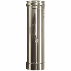 Elemento fumi canna fumaria coibentata aria inox DN 100/120. Elemento da utilizzare per poter rilevare la temperatura dei fum ...