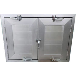 Finestra antiallagamento su misura anta doppia altezza da 60 a 140 cm larghezza da 120 a 140 cm colore alluminio