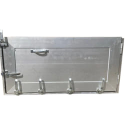 MBM - Cancello antiallagamento su misura altezza da 40 a 60 cm larghezza da 140 a 160 cm colore alluminio