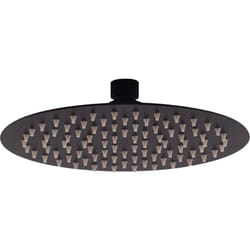 MBM - Soffione doccia inox tondo nero ø 200 mm bagno