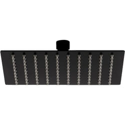 MBM - Soffione doccia inox quadro nero 200 x 200 mm bagno