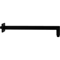 Braccio doccia squadre quadro nero cm 30 bagno
