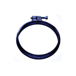 Canna fumaria fascetta bloccaggio dn 80 mm inox verniciato nero pellet