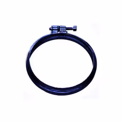Fascetta di bloccaggio per tubo 100 mm in acciaio inox verniciato nero.