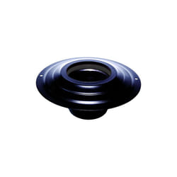 Rosone con tronchetto dn 80 mm d. esterno 230 mm. in acciaio inox verniciato nero per stufa a pellet o legna tubo nero ce Made in Italy