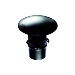 Terminale cappello cinese maschio canna fumaria, tubo 80 mm in acciaio inox verniciato nero pellet