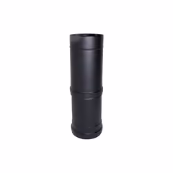 Tubo coassiale nero elemento telescopico lungh. 550/940 mm diametro 80/130 CE in acciaio 316 per stufa pellet. Made in Italy. ...