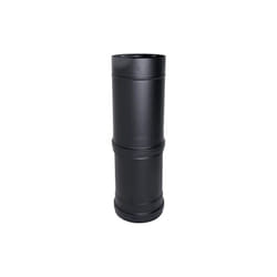 Elemento telescopico canna fumaria tubo coassiale nero d. 80/130 550/940 mm ce in acciaio 316 per stufa pellet Made in Italy uni 1856/2