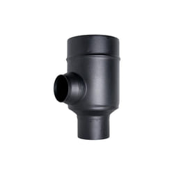 Elemento sdoppiatore canna fumaria tubo coassiale nero d. 80/130 ce in acciaio 316 per stufa pellet Made in Italy uni 1856/2
