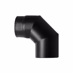 Curva 90 DN 120 mm, 600 gradi, smaltato verniciato nero per stufa a legna. Made in Italy. Elemento in acciaio al carbonio sal ...