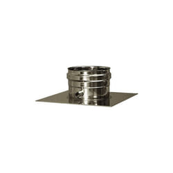 Piastra con drenaggio chiusa canna fumaria dn 100 tubo acciaio inox 316