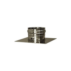 Piastra con drenaggio chiusa canna fumaria dn 120 tubo acciaio inox 316