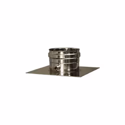 Piastra con drenaggio chiusa canna fumaria Dn 130. Tubo in acciaio inox 316 parete semplice. La piastra chiusa si usa alla ba ...