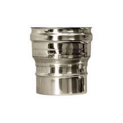 Raccordo caldaia canna fumaria Dn 80. Tubo acciaio inox 316 parete semplice. Raccordo che serve per adattare due tubi in pare ...