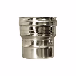 Raccordo caldaia canna fumaria Dn 160. Tubo acciaio inox 316 parete semplice. Raccordo che serve per adattare due tubi in par ...