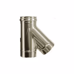 Raccordo T 135° canna fumaria Dn 160. Tubo in acciaio inox 316 parete semplice. Il Raccordo T 135° permette di collegare il c ...