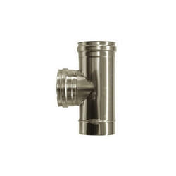 Raccordo t 90 femmina canna fumaria dn 200 tubo acciaio inox 316
