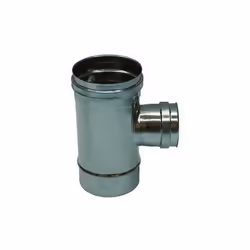 Raccordo T 90 ridotto DN 80 femmina canna fumaria Dn 250. Tubo in acciaio inox 316 parete semplice. Raccordo T maschio-femmin ...