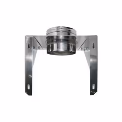 Supporto murale canna fumaria Dn 80. Tubo in acciaio inox 316 a parete semplice. Il supporto murale è l'elemento che sostiene ...