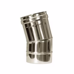 Curva 15 canna fumaria a parete doppia inox DN 130/180. Le curve a 15 vengono utilizzate per eseguire deviazioni o disassamen ...