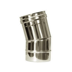 Canna fumaria parete doppia coibentata inox curva 15 dn 130/180